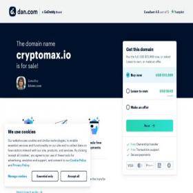 Скриншот главной страницы сайта cryptomax.io